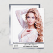 Silver Shine Custom Page Promo Card Postkarte (Vorne/Hinten)