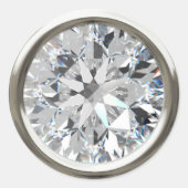 Silver Shiny Diamond Umschlag Aufkleber (Vorderseite)