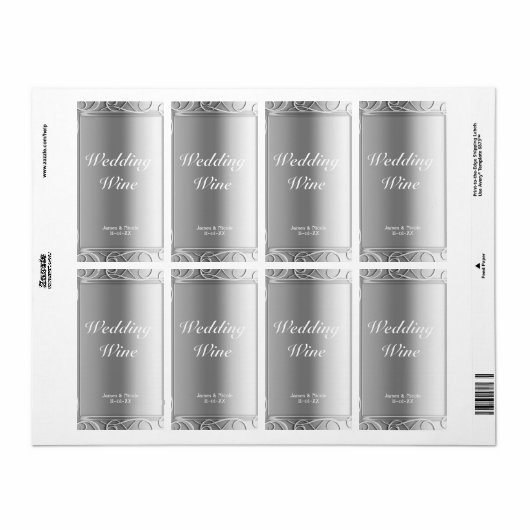 Silver Shiny Eleganter Glamour Hochzeitsfest (Vorne)