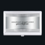 Silver Shiny Metallic Design Stainless Steel Look Visitenkarten Etui<br><div class="desc">Elegantes silbergraues Edelstahldesign,  Visitenkartenvorlage.</div>