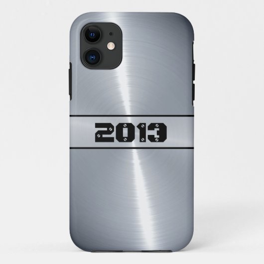 Silver Shiny Stainless Steel Metal 10 Case-Mate iPhone Hülle (Rückseite)