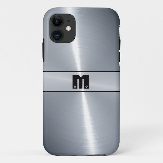 Silver Shiny Stainless Steel Metal 12 Case-Mate iPhone Hülle (Rückseite)