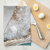 Silver Shiny Stone Glitzer Geschirrtuch (Viertel Falte)