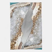 Silver Shiny Stone Glitzer Geschirrtuch (Vertikal)