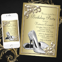 Silver Shoe Ivory Gold Geburtstagsparty