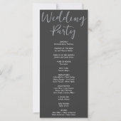 Silver Shooting Stars Gray Wedding Program (Rückseite)