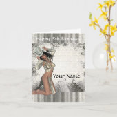 Silver Showgirl 15. Geburtstag Karte (Gelbe Blume)