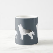 Silver Siberian Husky Grundzucht individuell anpas Kaffeetasse (Mittel)