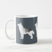Silver Siberian Husky Grundzucht individuell anpas Kaffeetasse (Links)