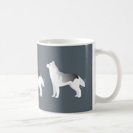 Silver Siberian Husky Grundzucht individuell anpas Kaffeetasse (Rechts)