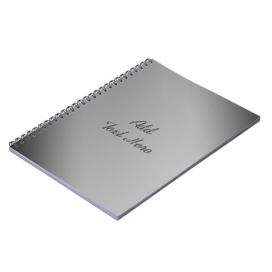 Silver Silber Custom Notebook Notizblock (Linke Seite)