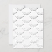 Silver Silk Ribbon Banner Hochzeiten Platzkarten (Rückseite)