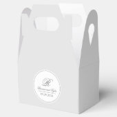 Silver Simply Elegant Classic Wedding Monogram Geschenkschachtel (Geöffnet)