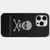 Silver Skull & Crossbones Halloween Case-Mate iPhone Hülle (Rückseite (Horizontal))