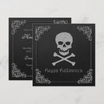 Silver Skull & Crossbones Halloween