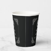 Silver Skull & Crossbones Halloween Pappbecher (Rechts)