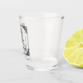 Silver Skull & Crossbones Halloween Schnapsglas (Rechts)