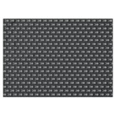 Silver Skull & Crossbones Halloween Tischdecke (Vorderseite (Horizontal))