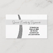 Silver Sliver Imitate Glitzer Berufliches Foto Visitenkarte (Rückseite)