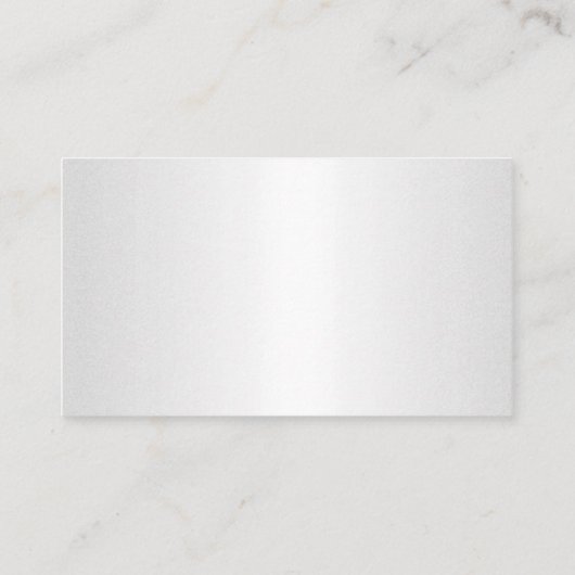 Silver Small Reception Cards Kommen Address Begleitkarte (Rückseite)