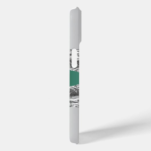 Silver Smaragdgrün agate Marmorname Case-Mate iPhone Hülle (Rückseite / Rechts)