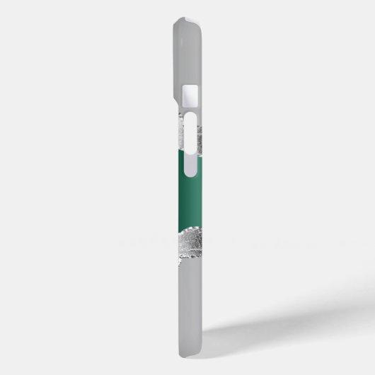 Silver Smaragdgrün agate Marmorname Case-Mate iPhone Hülle (Rückseite / Links)