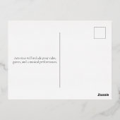 Silver Snaffle Bit Elegante Pferde Folie Einladungspostkarte (Rückseite)