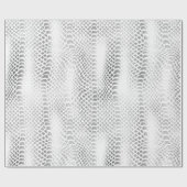 Silver Snake Print Geschenkpapier (Flach)