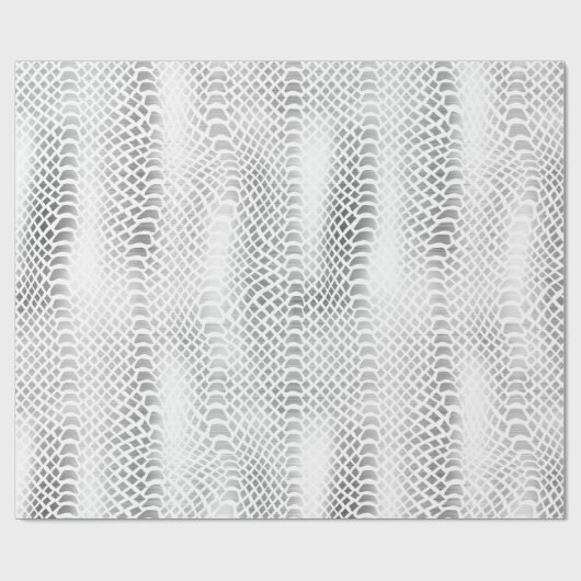 Silver Snake Print Geschenkpapier (Flach)