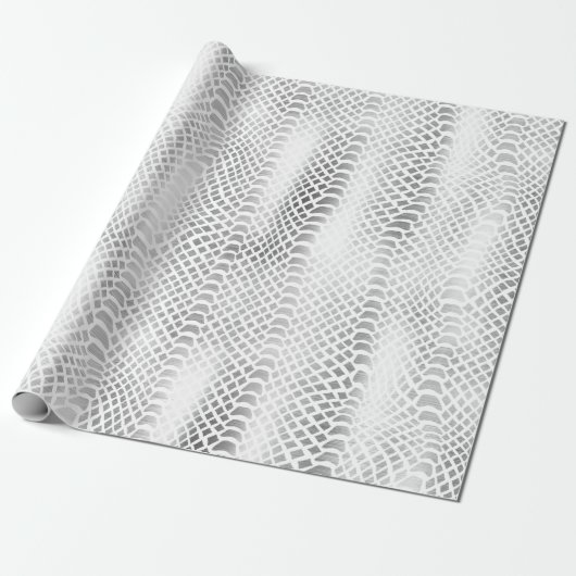 Silver Snake Print Geschenkpapier (Ungerollt)