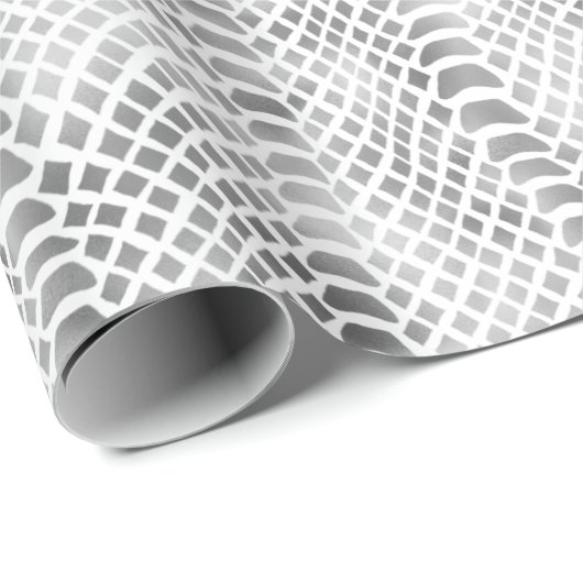 Silver Snake Print Geschenkpapier (Rolleneckpunkt)