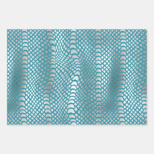 Silver Snake Print Geschenkpapier Set (Vorderseite 2)