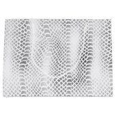 Silver Snake Print Große Geschenktüte (Vorderseite)