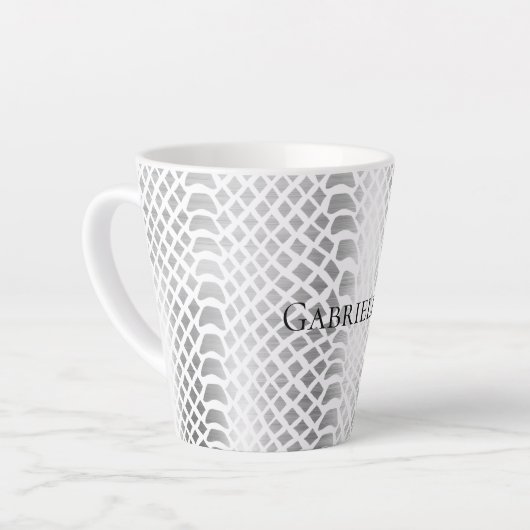 Silver Snake Print Milchtasse (Linke Ecke)