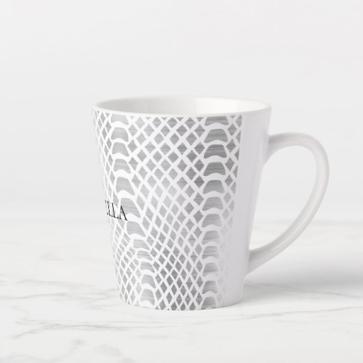 Silver Snake Print Milchtasse (Rechts)
