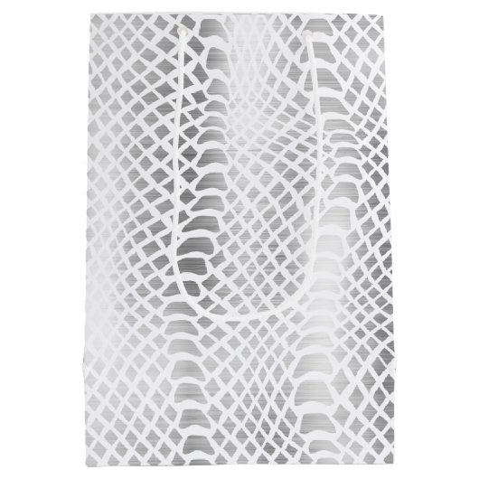 Silver Snake Print Mittlere Geschenktüte (Rückseite)