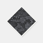 Silver Snake Print Paper Cocktail Napkins Serviette (Ecke)