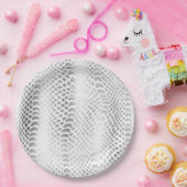 Silver Snake Print Pappteller (Party)