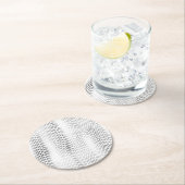 Silver Snake Print Runder Pappuntersetzer (Vor Ort)