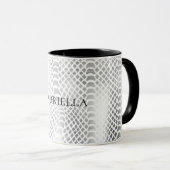 Silver Snake Print Tasse (VorderseiteRechts)