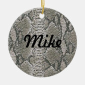 Silver Snake Skin Name Ornament (Vorne)