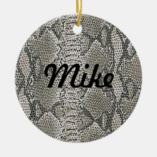 Silver Snake Skin Name Ornament (Vorne)