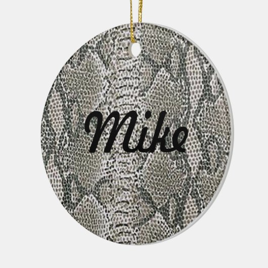 Silver Snake Skin Name Ornament (Links)
