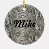 Silver Snake Skin Name Ornament (Hinten)