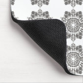 Silver Snow Blume Mousepad (Ecke)