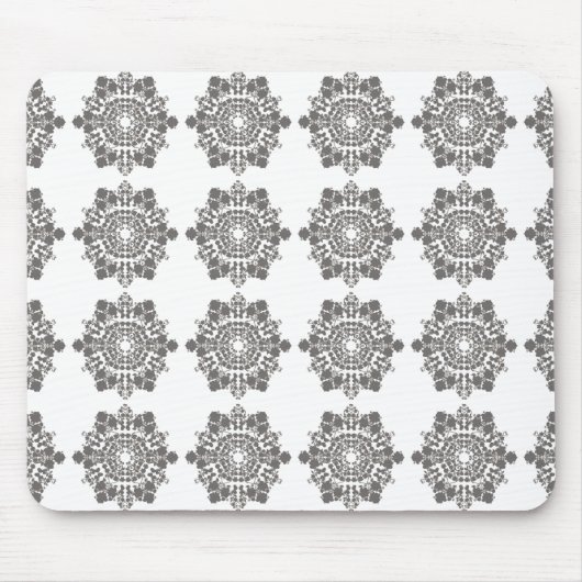 Silver Snow Blume Mousepad (Vorne)
