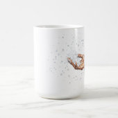 Silver Snow Hand Weihnachten Kaffeetasse (Mittel)