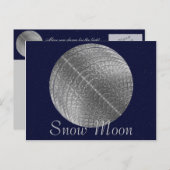 Silver Snow Moon Postkarte (Vorne/Hinten)