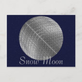 Silver Snow Moon Postkarte (Vorderseite)