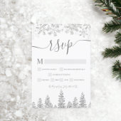 Silver Snow Pine Marine Weihnachten uAwg RSVP Karte